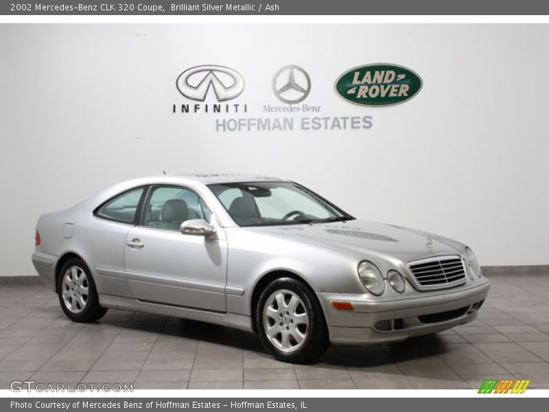 Brilliant Silver Metallic / Ash 2002 Mercedes-Benz CLK 320 Coupe