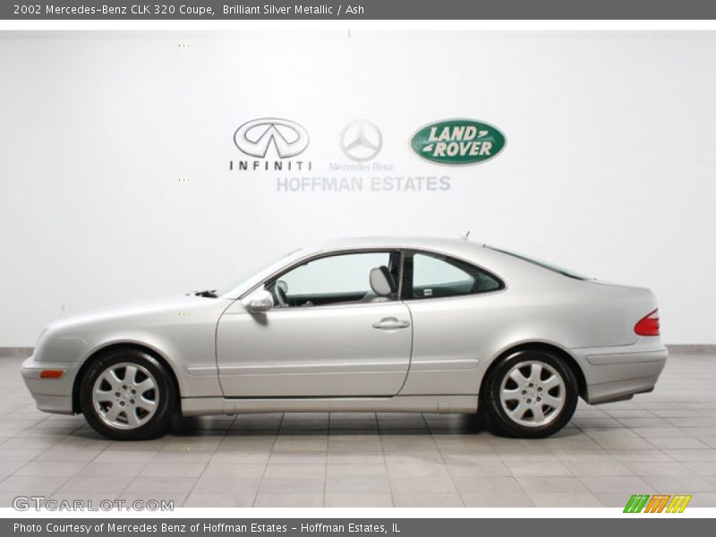 Brilliant Silver Metallic / Ash 2002 Mercedes-Benz CLK 320 Coupe