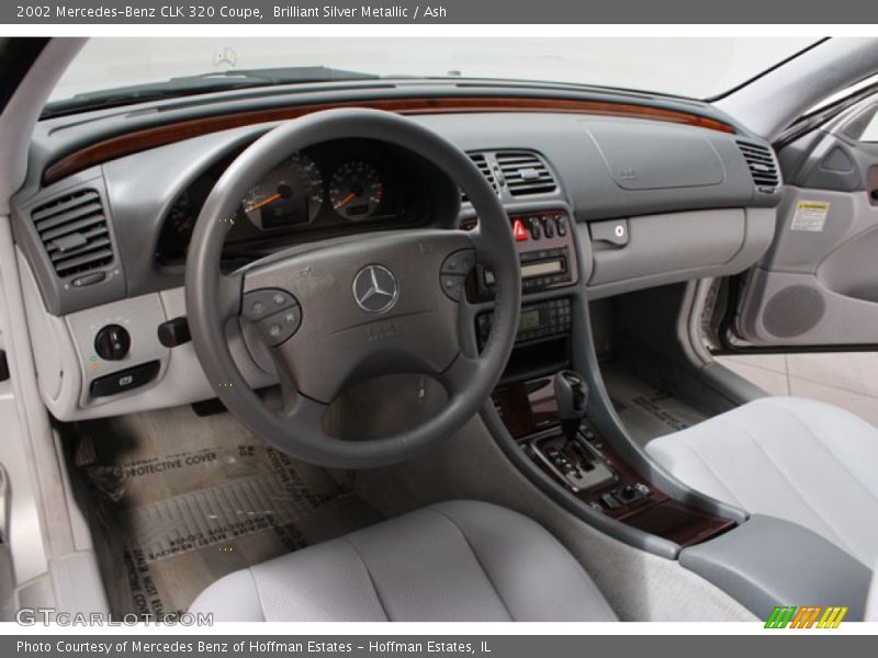 Brilliant Silver Metallic / Ash 2002 Mercedes-Benz CLK 320 Coupe