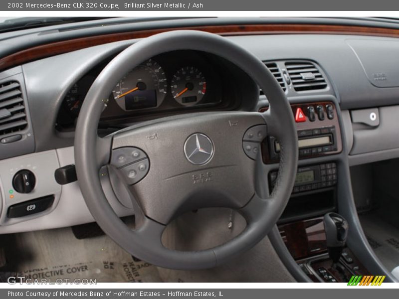 Brilliant Silver Metallic / Ash 2002 Mercedes-Benz CLK 320 Coupe