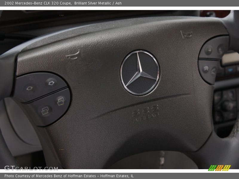 Brilliant Silver Metallic / Ash 2002 Mercedes-Benz CLK 320 Coupe