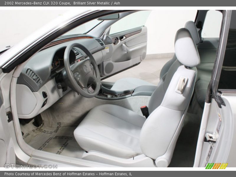 Brilliant Silver Metallic / Ash 2002 Mercedes-Benz CLK 320 Coupe