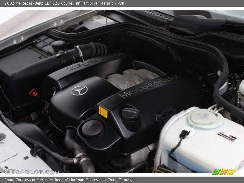 Brilliant Silver Metallic / Ash 2002 Mercedes-Benz CLK 320 Coupe