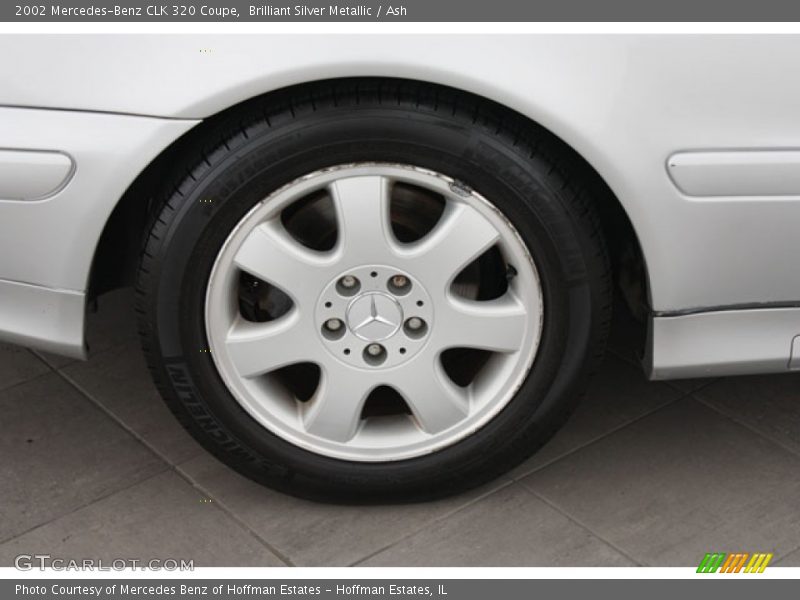 Brilliant Silver Metallic / Ash 2002 Mercedes-Benz CLK 320 Coupe