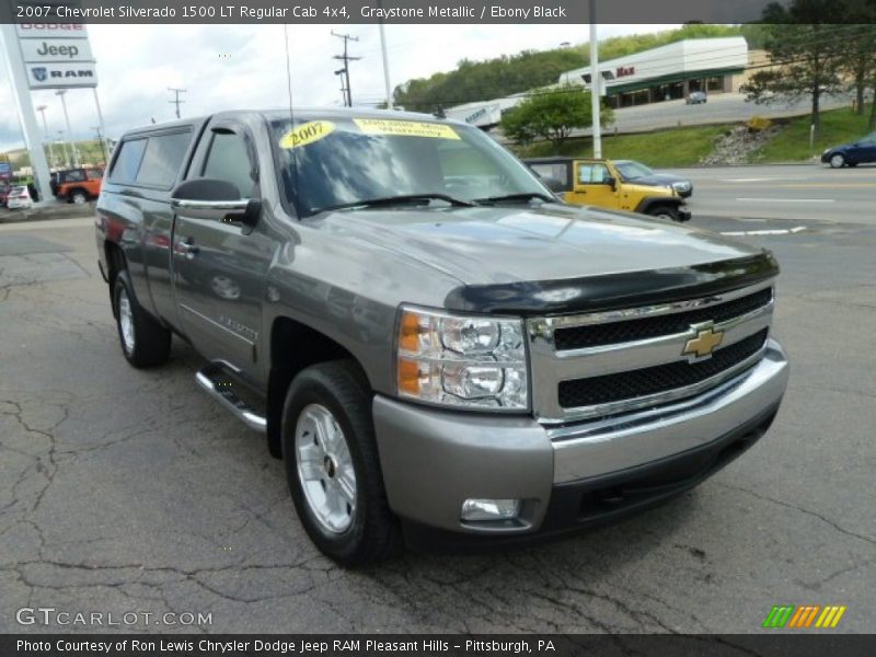 Graystone Metallic / Ebony Black 2007 Chevrolet Silverado 1500 LT Regular Cab 4x4