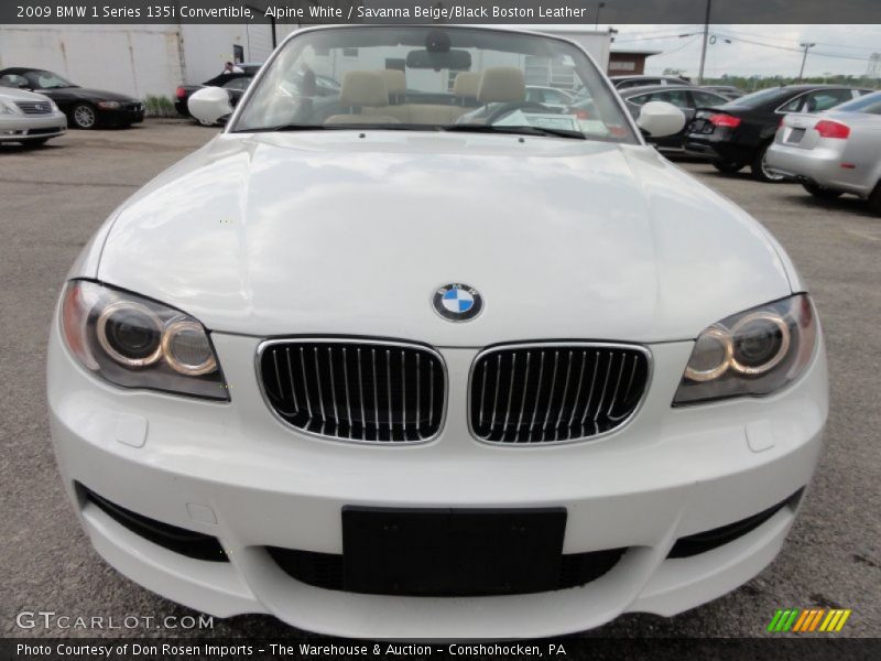 Alpine White / Savanna Beige/Black Boston Leather 2009 BMW 1 Series 135i Convertible