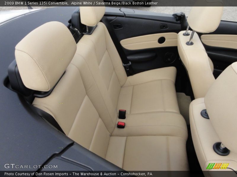 Alpine White / Savanna Beige/Black Boston Leather 2009 BMW 1 Series 135i Convertible