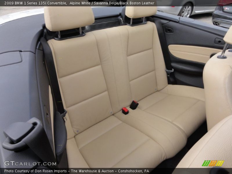 Alpine White / Savanna Beige/Black Boston Leather 2009 BMW 1 Series 135i Convertible