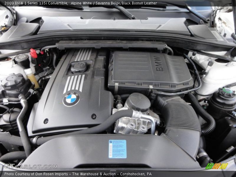Alpine White / Savanna Beige/Black Boston Leather 2009 BMW 1 Series 135i Convertible