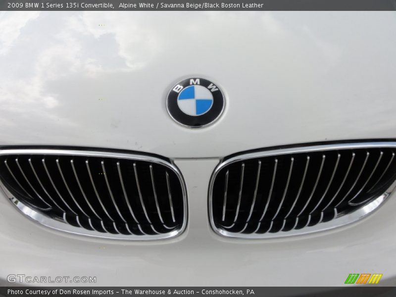 Alpine White / Savanna Beige/Black Boston Leather 2009 BMW 1 Series 135i Convertible