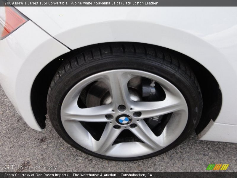 Alpine White / Savanna Beige/Black Boston Leather 2009 BMW 1 Series 135i Convertible