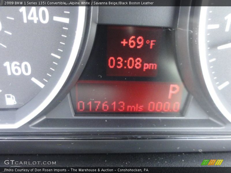 Alpine White / Savanna Beige/Black Boston Leather 2009 BMW 1 Series 135i Convertible
