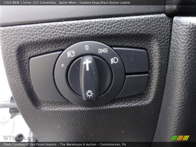 Alpine White / Savanna Beige/Black Boston Leather 2009 BMW 1 Series 135i Convertible