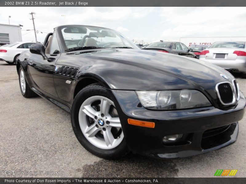 Jet Black / Beige 2002 BMW Z3 2.5i Roadster