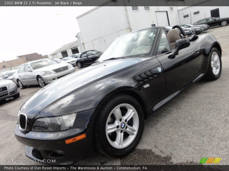 Jet Black / Beige 2002 BMW Z3 2.5i Roadster