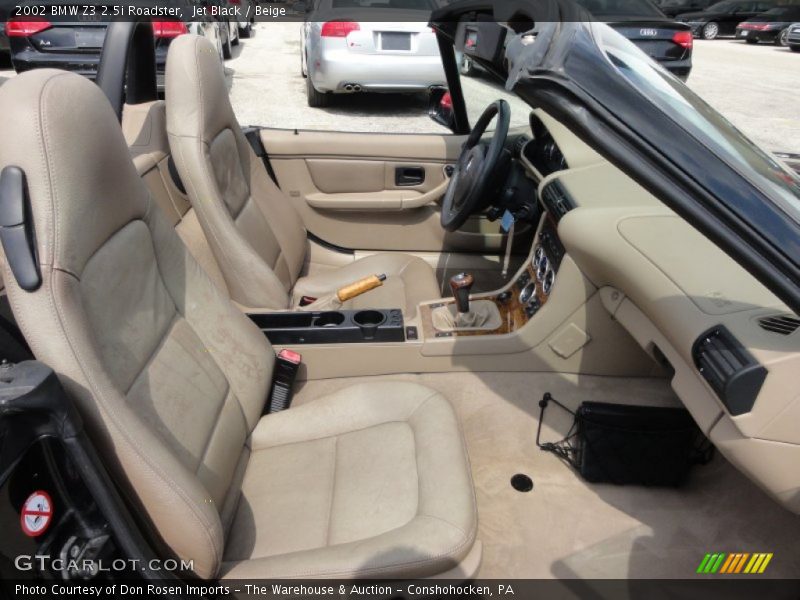 Jet Black / Beige 2002 BMW Z3 2.5i Roadster