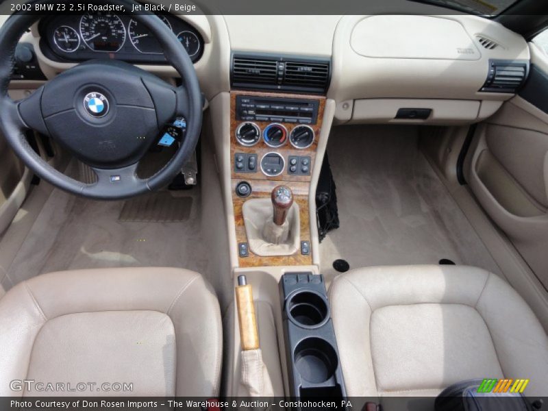 Jet Black / Beige 2002 BMW Z3 2.5i Roadster