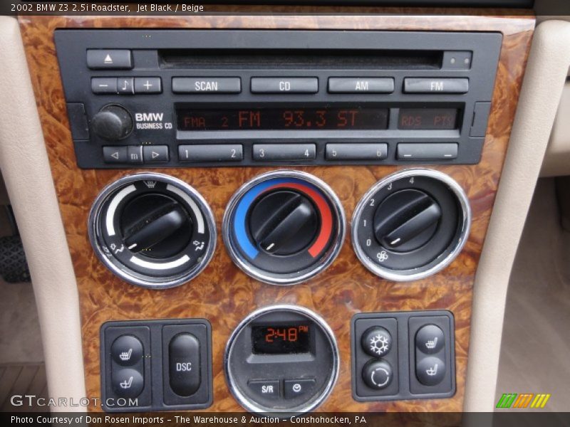 Controls of 2002 Z3 2.5i Roadster