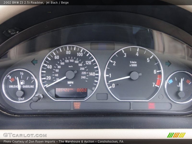  2002 Z3 2.5i Roadster 2.5i Roadster Gauges