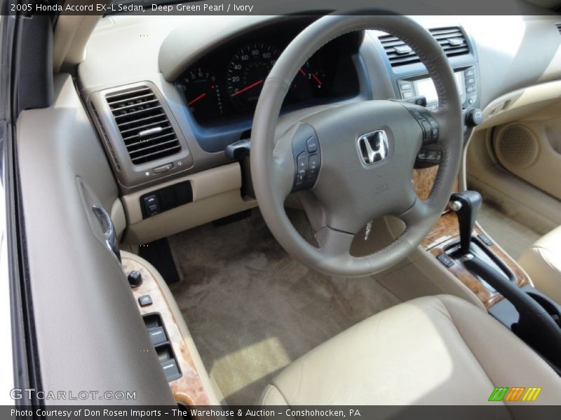 Deep Green Pearl / Ivory 2005 Honda Accord EX-L Sedan