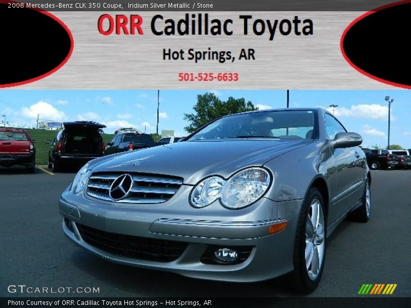 Iridium Silver Metallic / Stone 2008 Mercedes-Benz CLK 350 Coupe