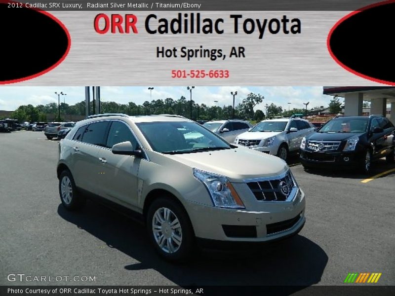 Radiant Silver Metallic / Titanium/Ebony 2012 Cadillac SRX Luxury