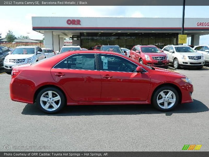 Barcelona Red Metallic / Black 2012 Toyota Camry SE