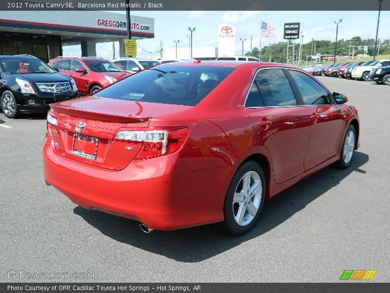 Barcelona Red Metallic / Black 2012 Toyota Camry SE