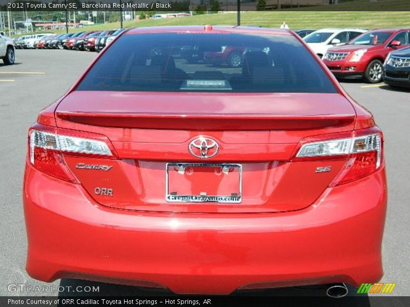 Barcelona Red Metallic / Black 2012 Toyota Camry SE