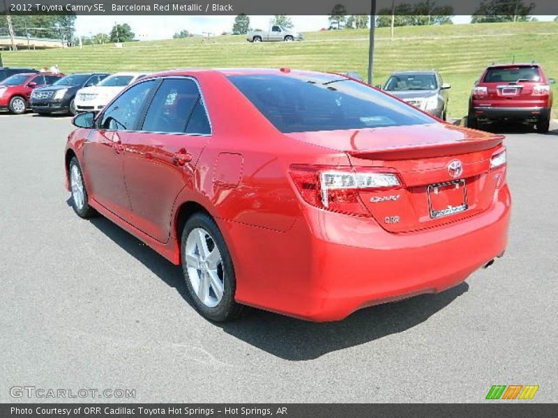 Barcelona Red Metallic / Black 2012 Toyota Camry SE