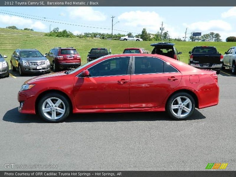 Barcelona Red Metallic / Black 2012 Toyota Camry SE
