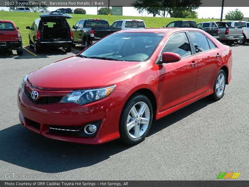 Barcelona Red Metallic / Black 2012 Toyota Camry SE