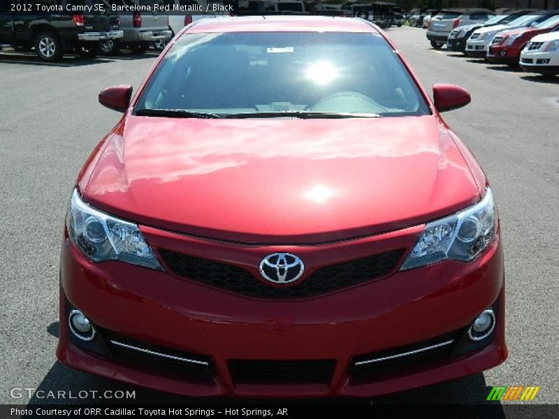 Barcelona Red Metallic / Black 2012 Toyota Camry SE