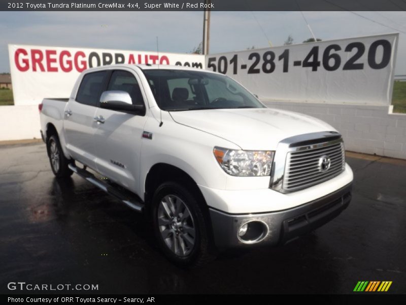 Super White / Red Rock 2012 Toyota Tundra Platinum CrewMax 4x4