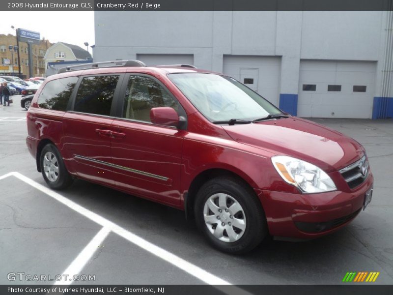 Cranberry Red / Beige 2008 Hyundai Entourage GLS