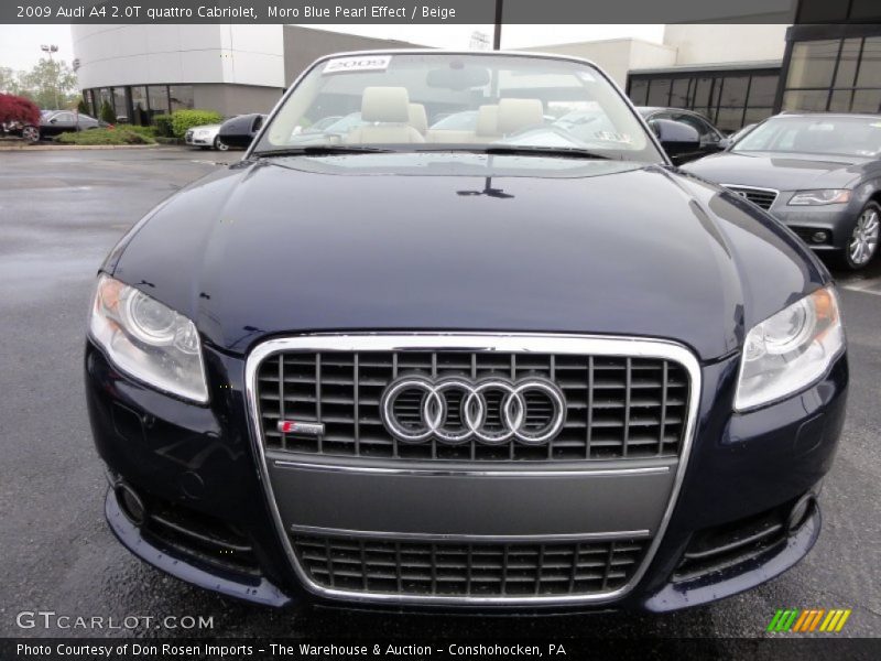 Moro Blue Pearl Effect / Beige 2009 Audi A4 2.0T quattro Cabriolet
