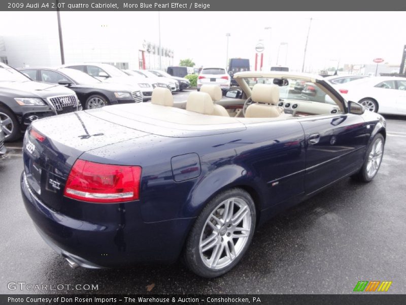Moro Blue Pearl Effect / Beige 2009 Audi A4 2.0T quattro Cabriolet