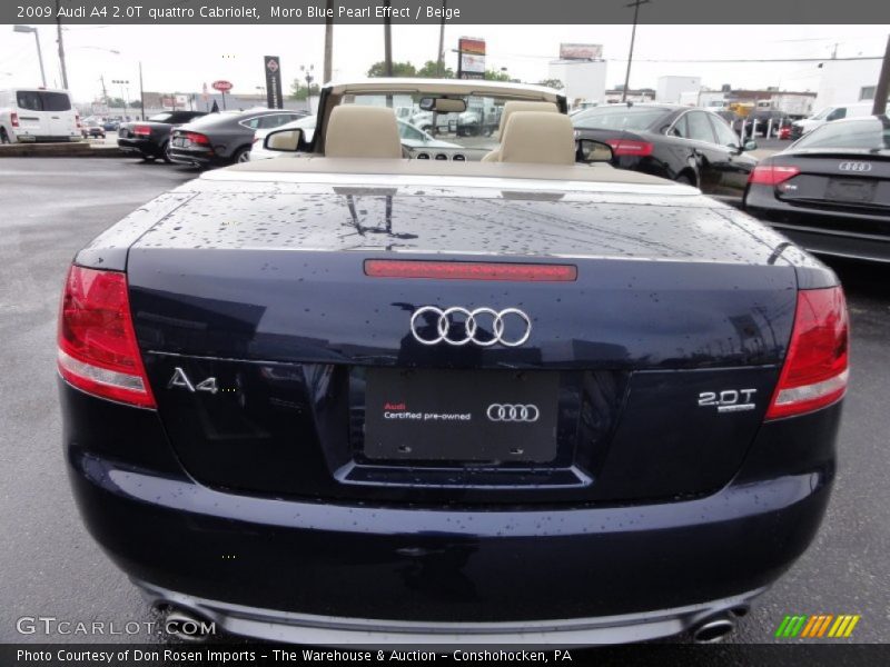 Moro Blue Pearl Effect / Beige 2009 Audi A4 2.0T quattro Cabriolet
