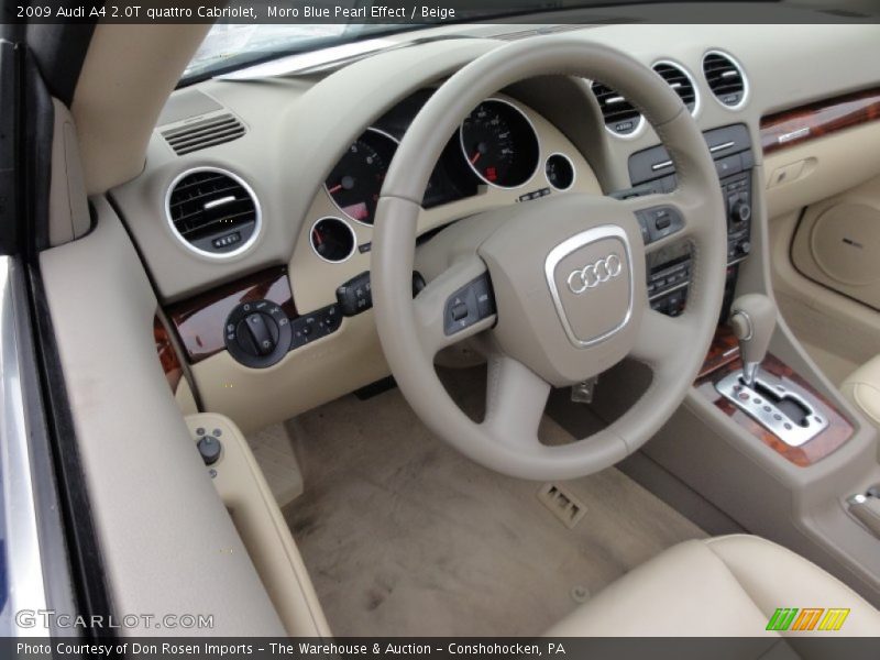 Moro Blue Pearl Effect / Beige 2009 Audi A4 2.0T quattro Cabriolet