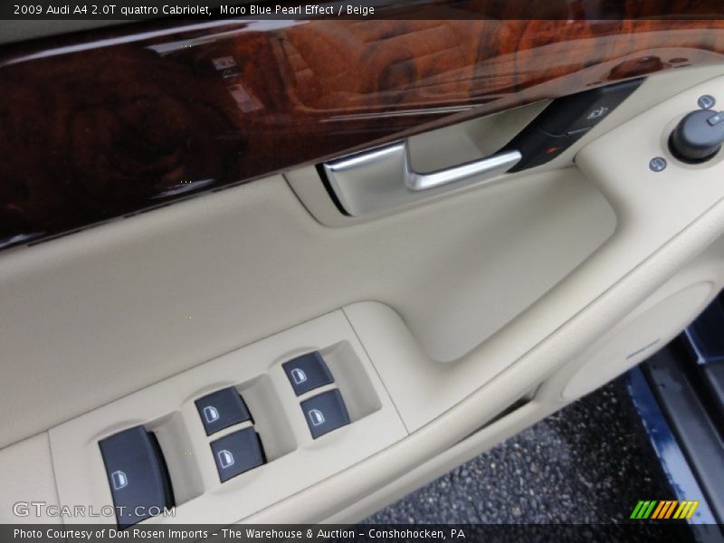 Moro Blue Pearl Effect / Beige 2009 Audi A4 2.0T quattro Cabriolet
