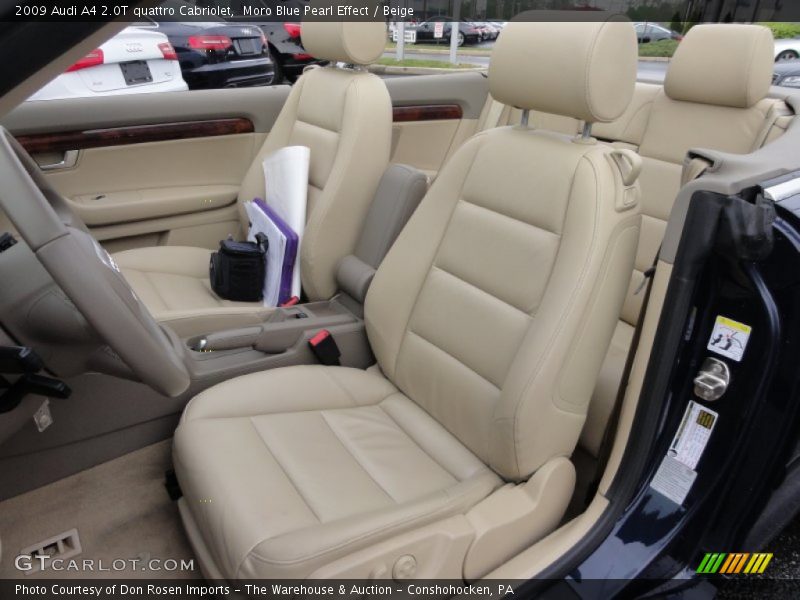 Moro Blue Pearl Effect / Beige 2009 Audi A4 2.0T quattro Cabriolet