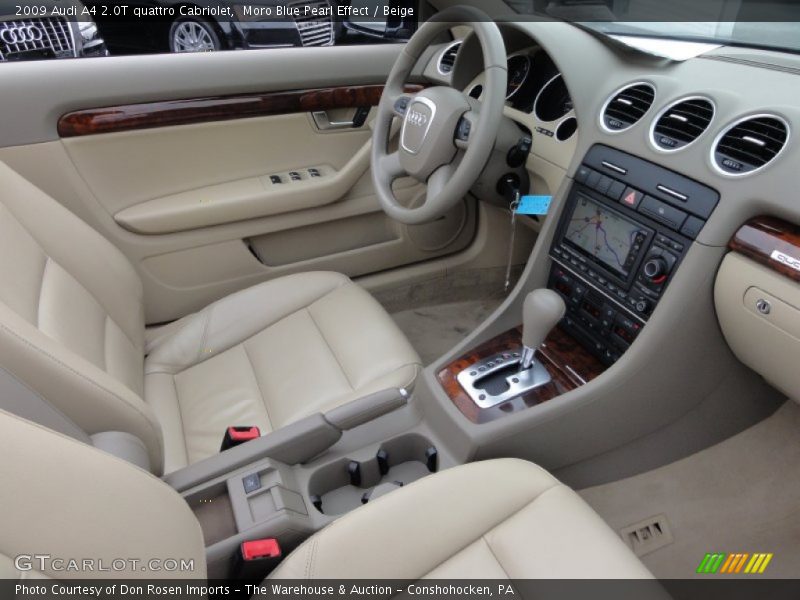 Moro Blue Pearl Effect / Beige 2009 Audi A4 2.0T quattro Cabriolet