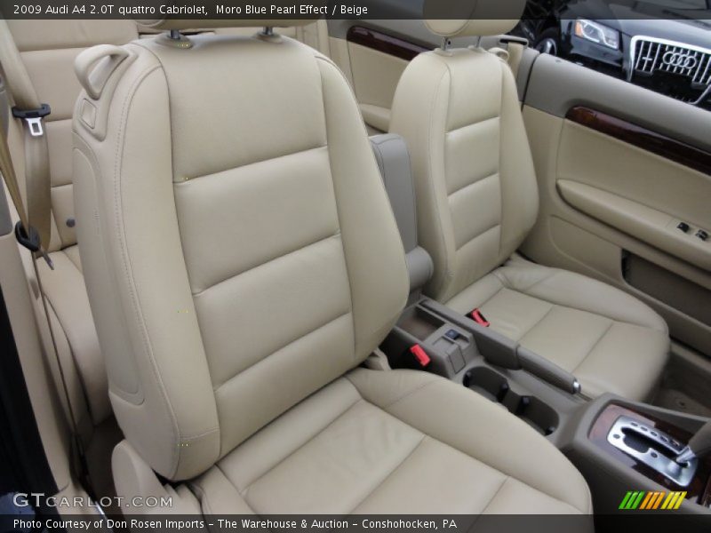 Moro Blue Pearl Effect / Beige 2009 Audi A4 2.0T quattro Cabriolet