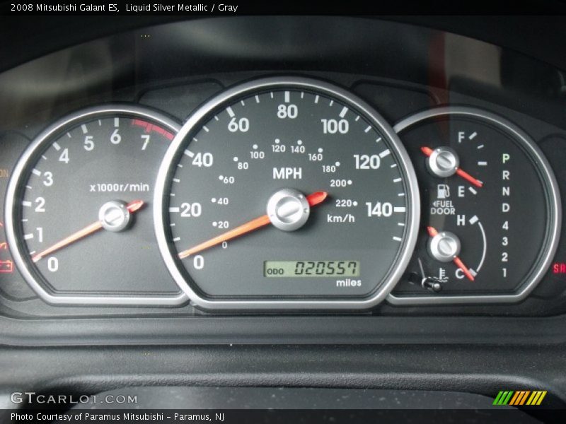 Liquid Silver Metallic / Gray 2008 Mitsubishi Galant ES