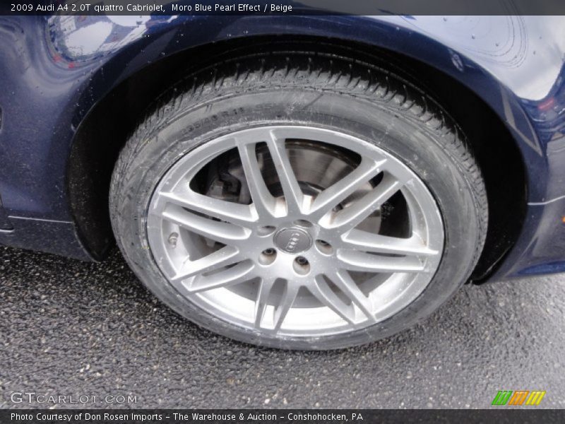Moro Blue Pearl Effect / Beige 2009 Audi A4 2.0T quattro Cabriolet