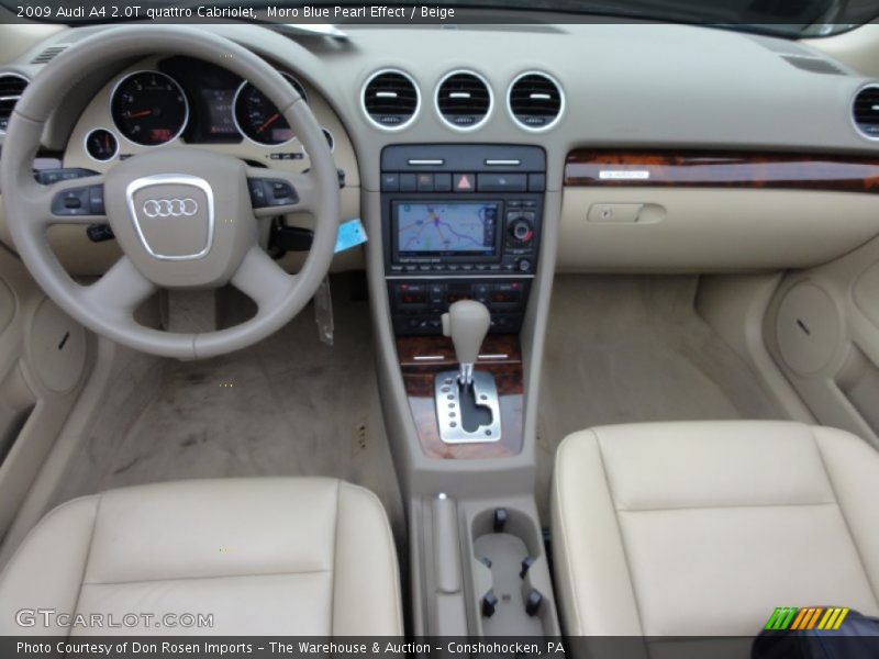 Moro Blue Pearl Effect / Beige 2009 Audi A4 2.0T quattro Cabriolet
