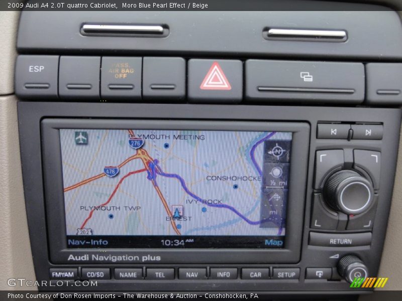 Moro Blue Pearl Effect / Beige 2009 Audi A4 2.0T quattro Cabriolet