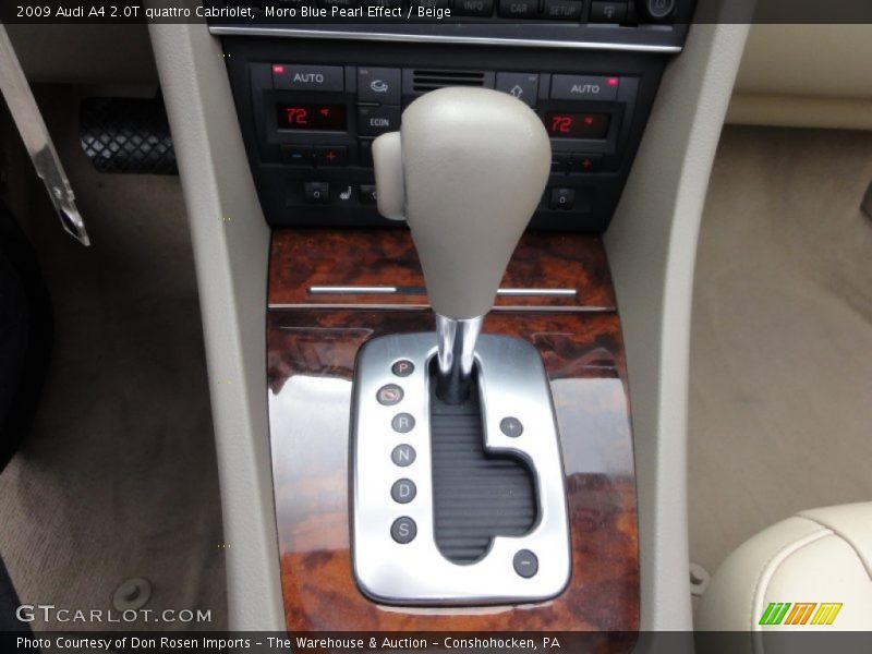 Moro Blue Pearl Effect / Beige 2009 Audi A4 2.0T quattro Cabriolet