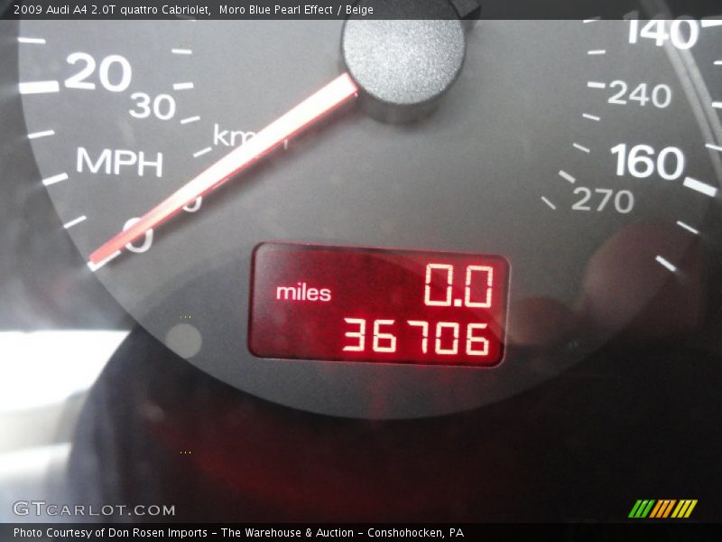 Moro Blue Pearl Effect / Beige 2009 Audi A4 2.0T quattro Cabriolet