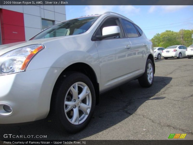 Silver Ice / Black 2009 Nissan Rogue SL AWD